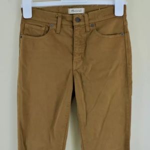MADEWELL 9" HIGH-RISE SKINNY Womens Sz 27 Golden Brown Stretch Jeans EXC G7197